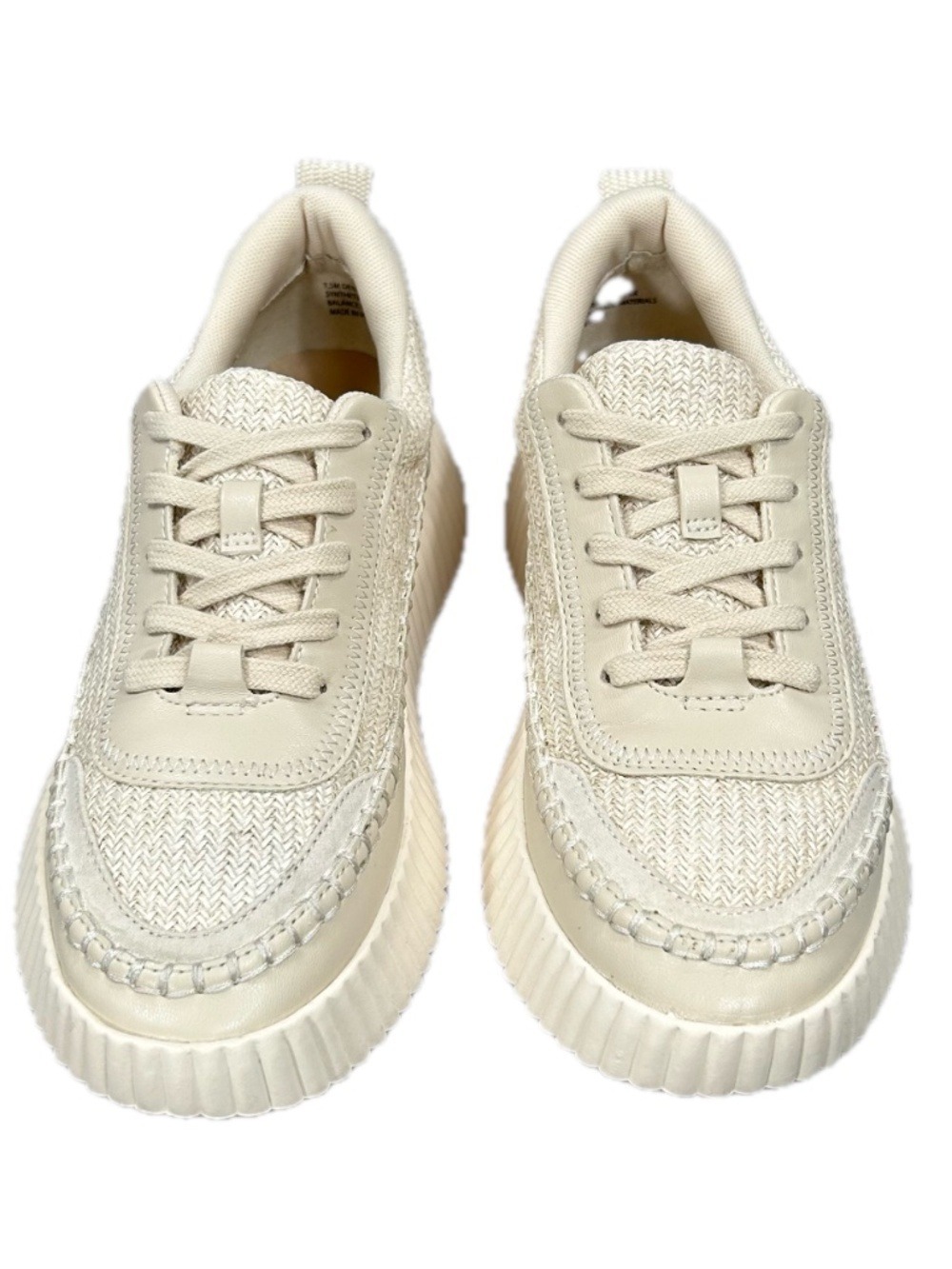 Dolce Vita Denae White Knit Platform Sneakers Size 7.5 - Picture 4 of 12